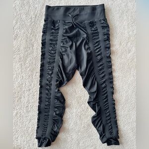 SKINNIFY Black Ruffle  Joggers